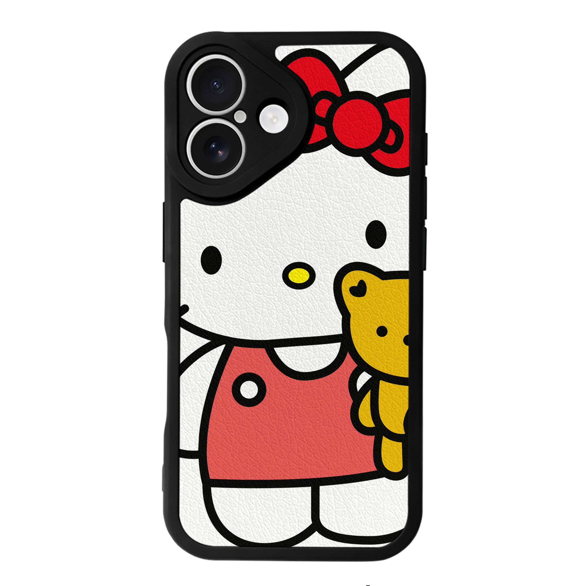 （画像用） Hello Kitty ハローキティ 【iPhone 16シリーズ対応】シリコンスマホケース（レザー調） 材質：シリコン